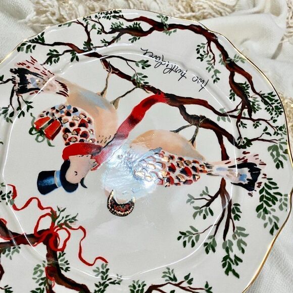 ANTHROPOLOGIE 12 Days Two Turtledoves Plate - Picture 12 of 14